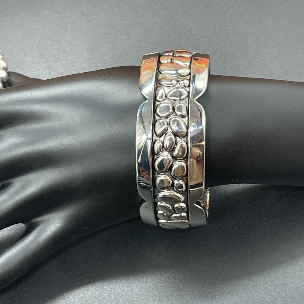 Lane Bryant Silver Bangle hinged Bracelet